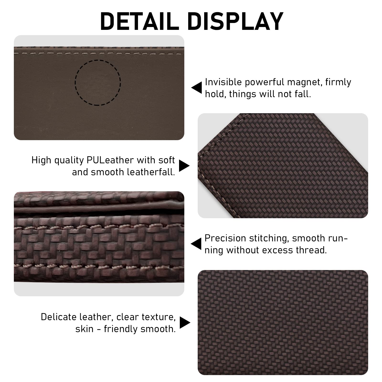 sundee Business Name Card Holder Luxury PU Leather,Business Name Card Holder Wallet Credit Card ID Case/Holder for Men & Women - Keep Your Business Cards Clean (Twill Brown) - Image 2