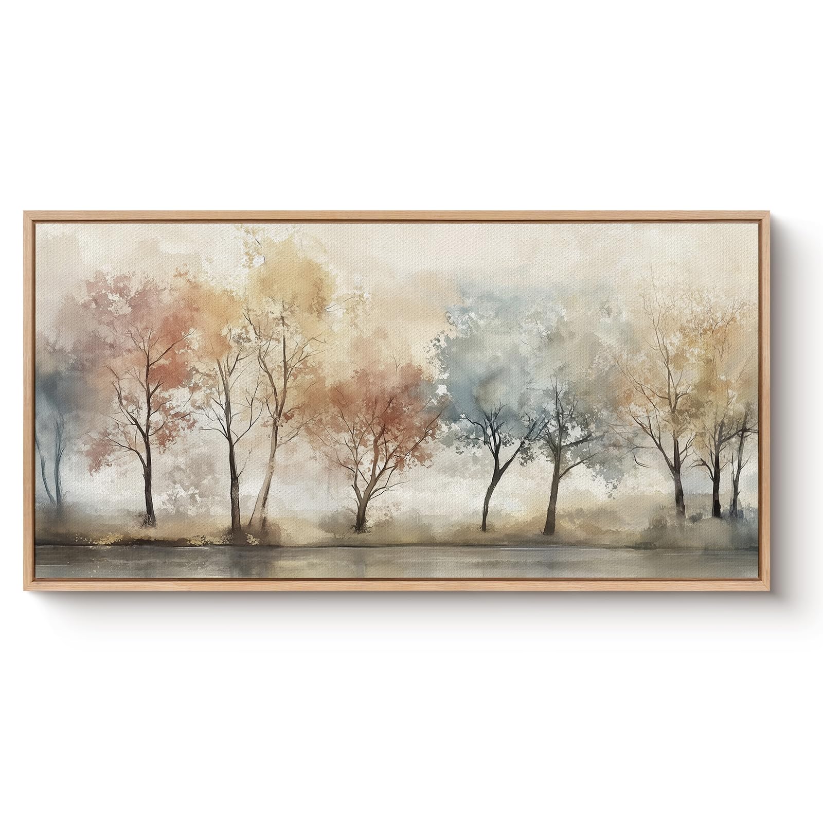 Photo 1 of ***FACTORY SEALED***
Bzstyleart Large Wood Framed Fall Wall Art Watercolor Trees Print Abstract Autumn Landscape Painting Canvas Forest Farmhouse Picture Aesthetic Room Decor Countryside Wall Decor for Living Room 20x40in