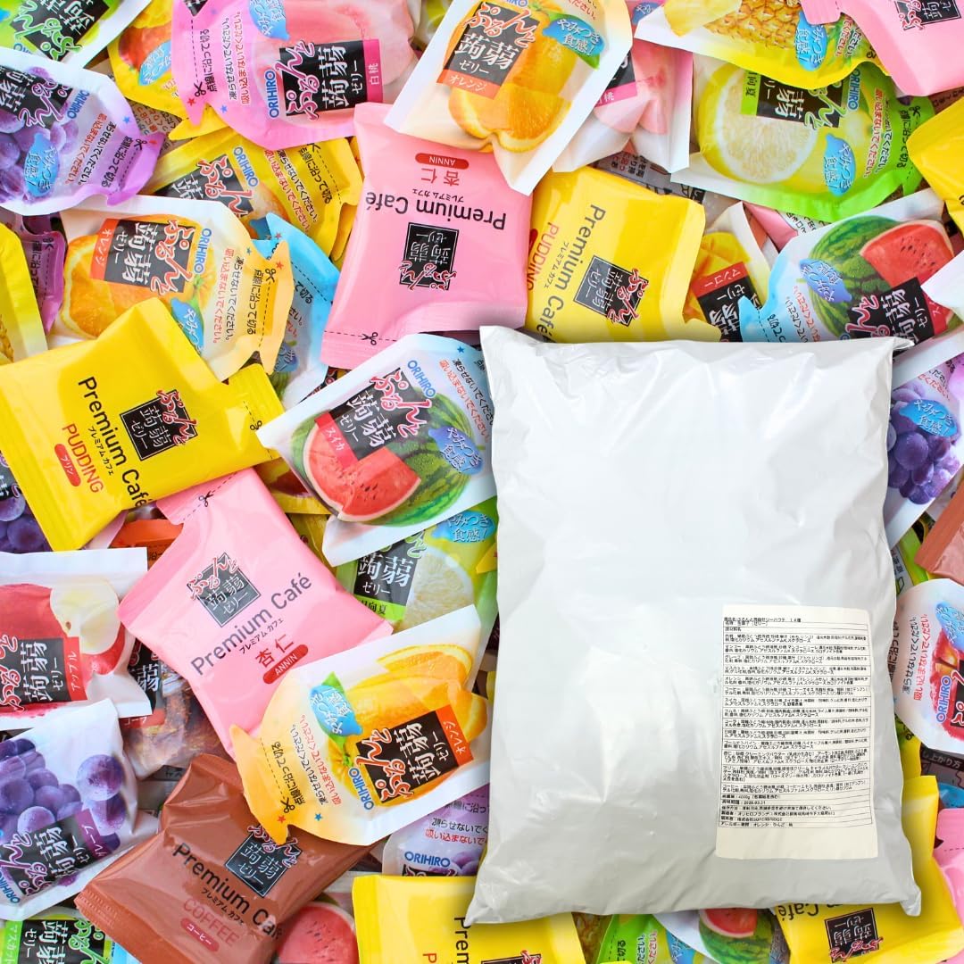 Pulunto Konnyuji Dream Pack, 14.0 oz 4,000 g, 14 Types, Orihiro Value-for-Large Capacity, Food Comparison Set, Assorted Konjaki, Diet Treats, Konnyu Jelly, Prunto Konnyu Jelly, Up, Gift Packaging