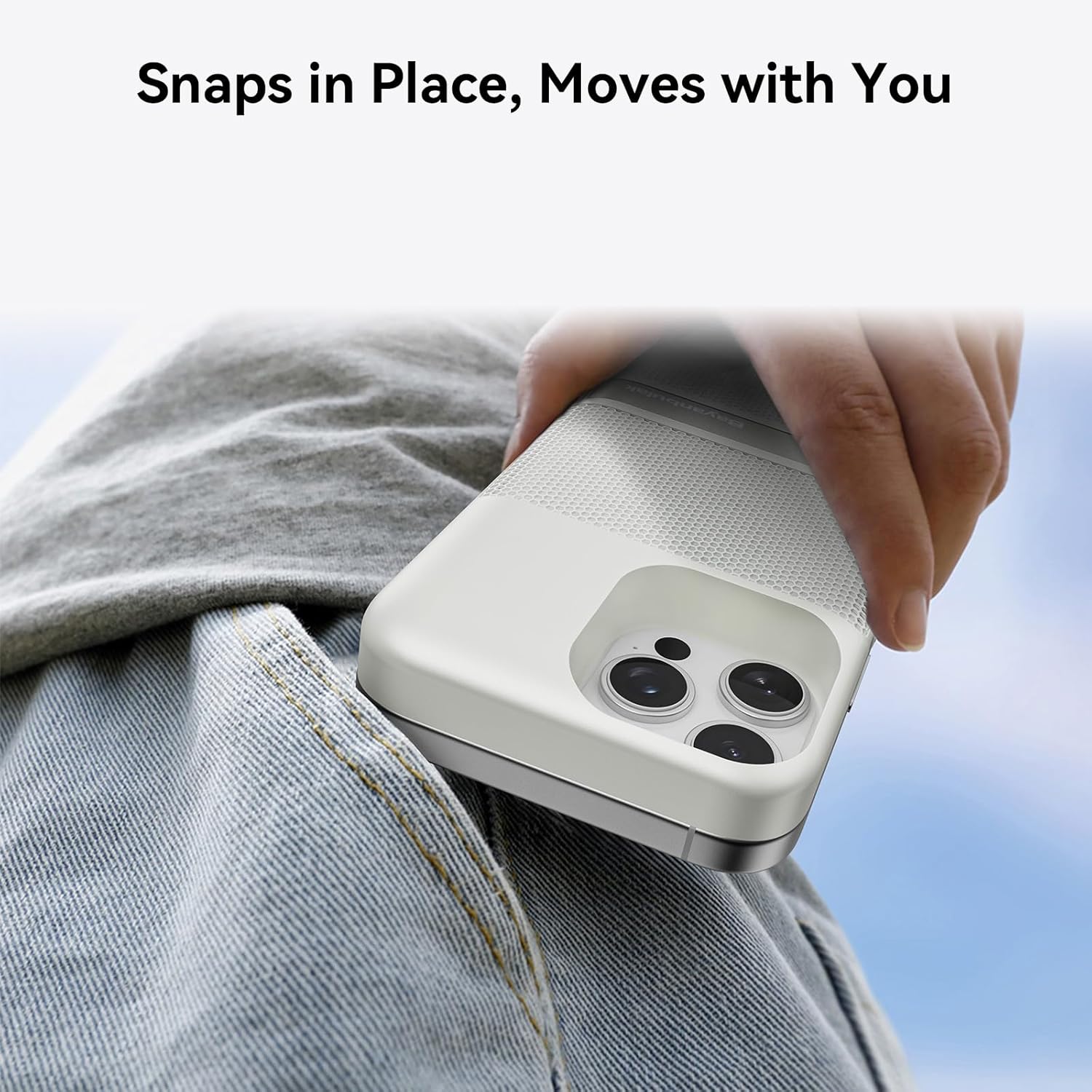 MagTune Max Magnetic Bluetooth Speaker for iPhone 16 Pro Max, Multifunctional Portable Snap-On Wireless w/ Kickstand, Magnet Pocket Audio, Fits Any Magnetic Surface, iPhone/Android/Windows(White)