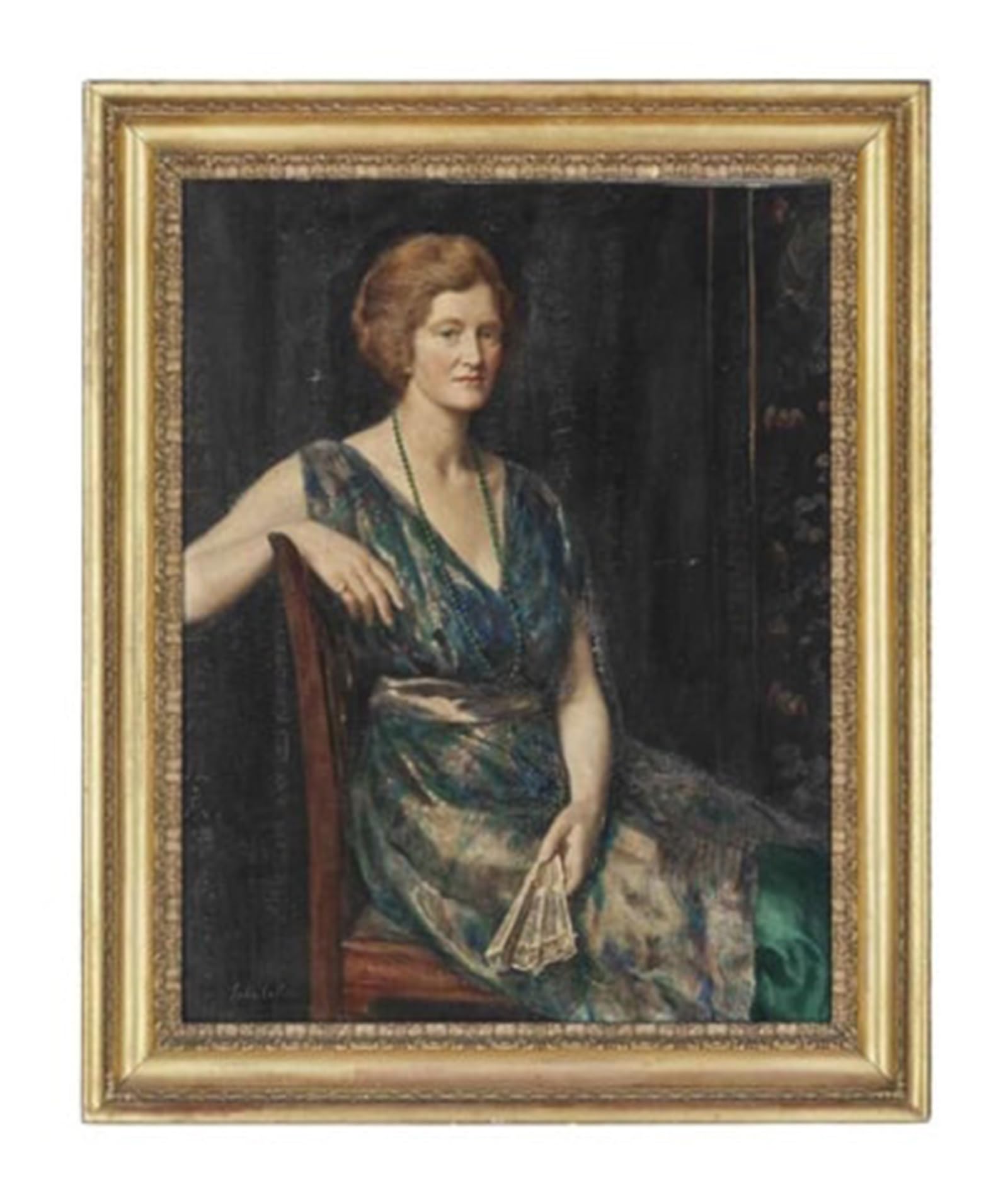 ARTXLXXBN Famous Print Painting Colorful Art Print Portrait of a Lady Seated in a Green Dress by John Collier Canvas Art Decorations for Home Decor 60x90cm