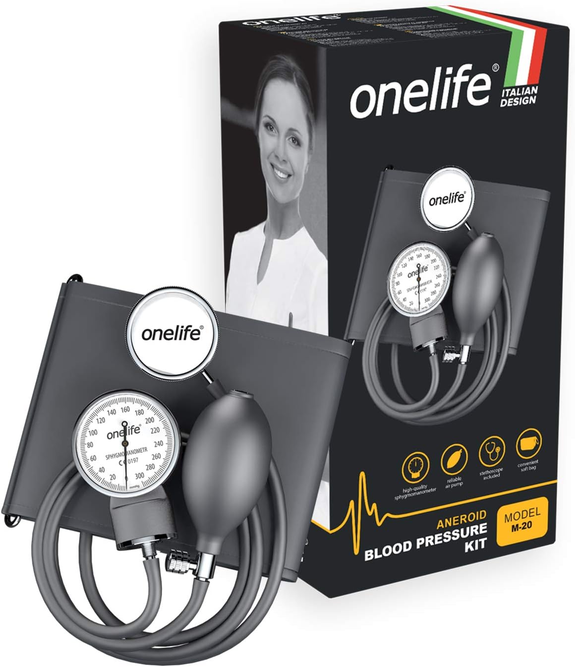 Onelife M20 Aneroid Blood Pressure Kit Amazon.co.uk Health