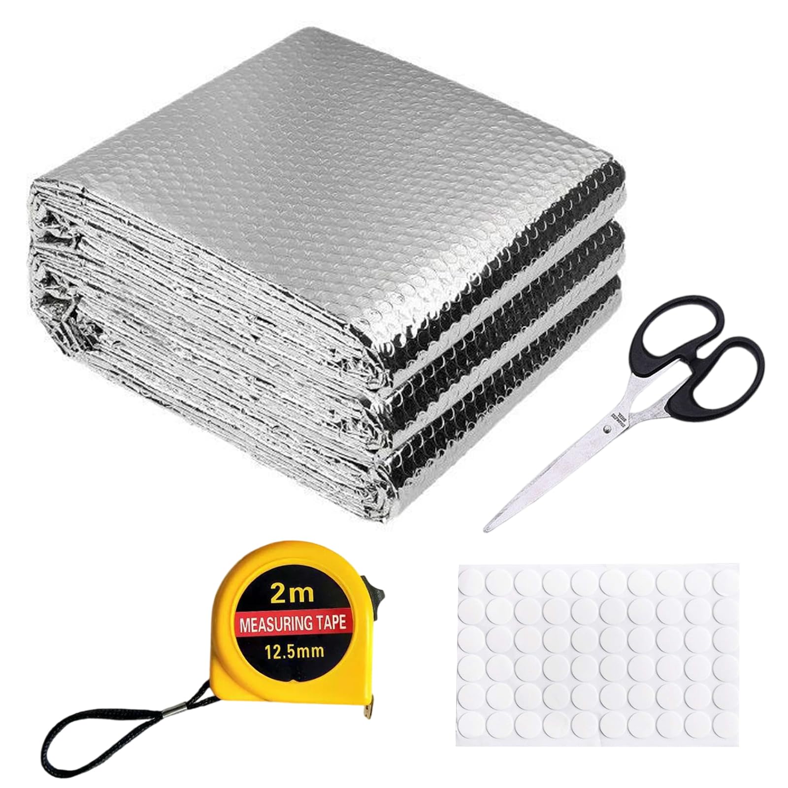 Radiator Foil Reflector Roll, 5 m x 0.6 m Double-Layer Reflective Insulation Roll, Radiator Reflector Panels, Heat & Vapour Barrier Saves Energy