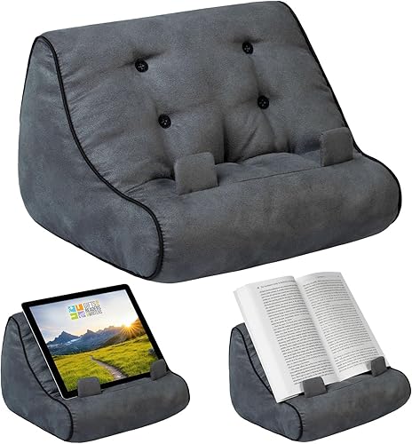 Miniatura 8 de Soporte para iPad para sofá, soporte para tableta, soporte para libros, almohada de lectura, lectura en la cama en casa, cojín para reposo para