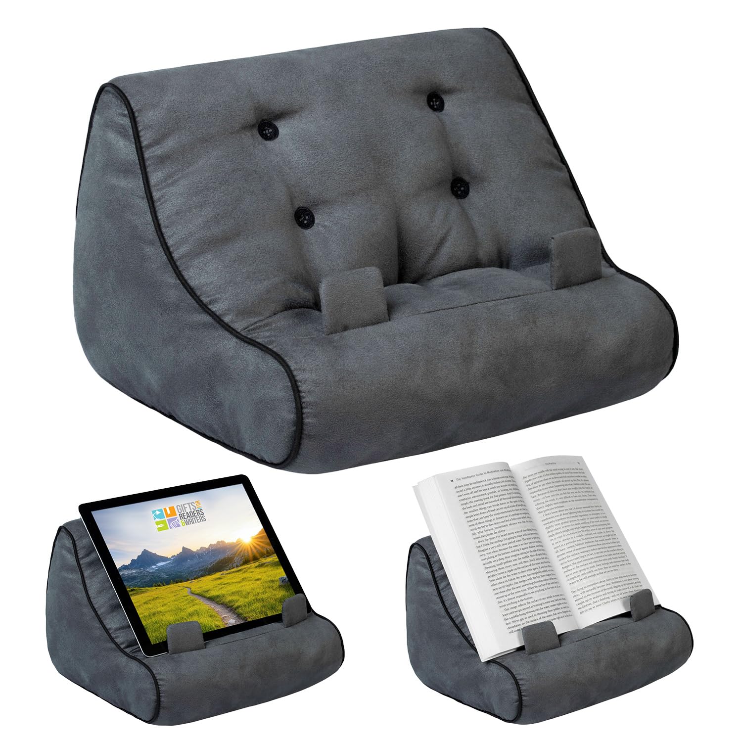 Book Couch ブックホルダー グレー　タブレットホルダークッション Amazon.co.jp: Book Couch iPad Stand | タブレットスタンド