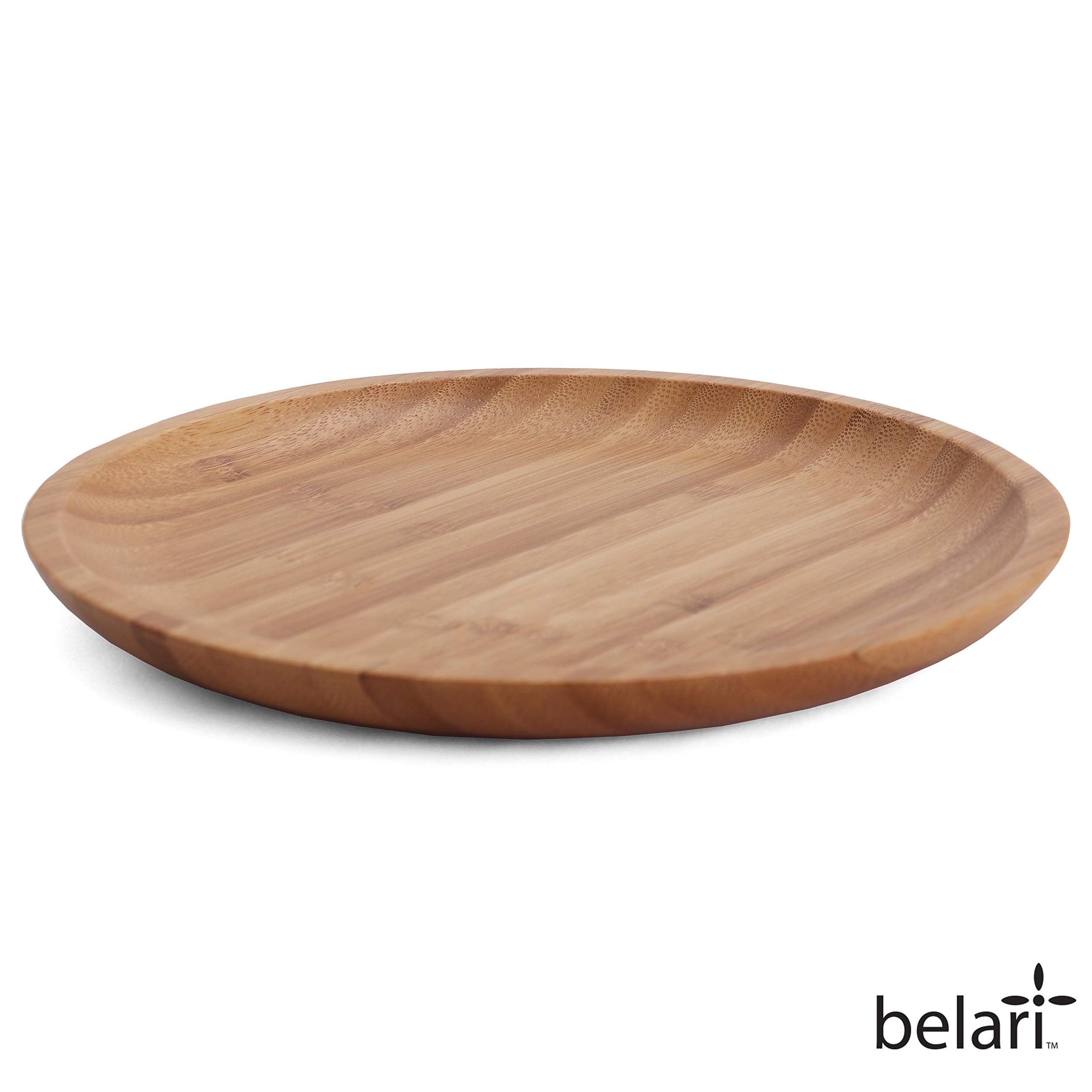 Amazon.co.jp: Belari 8インチ 竹皿セット - 竹の再利用可能な皿
