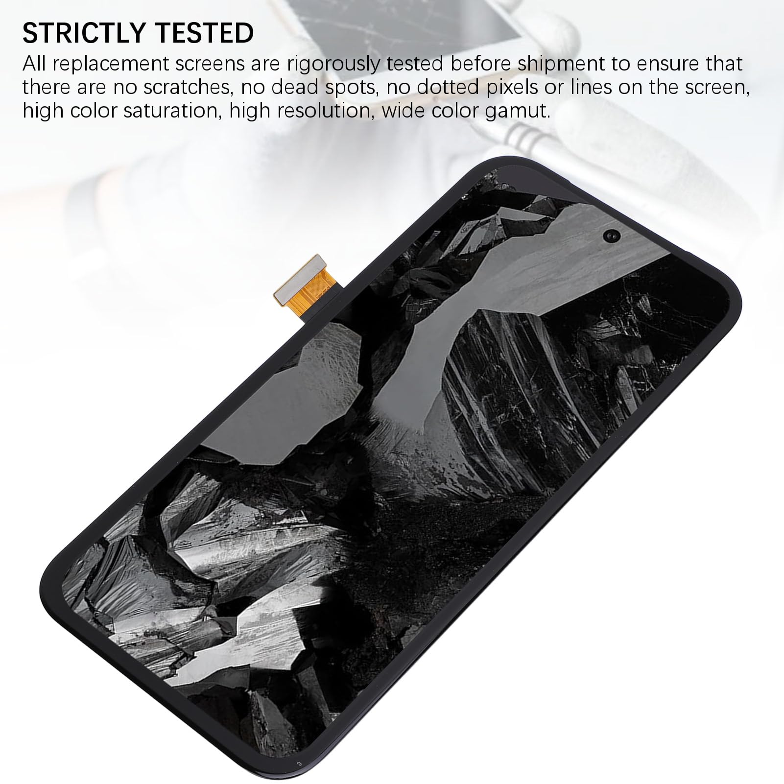 ASHATA Sostituzione dello Schermo del Telefono con Strumenti di Riparazione per 8A GKV4X G6GPR G8HHN 6,1 Pollici AMOLED Ad Alta Risoluzione per Soluzioni di Fissaggio Rapidi