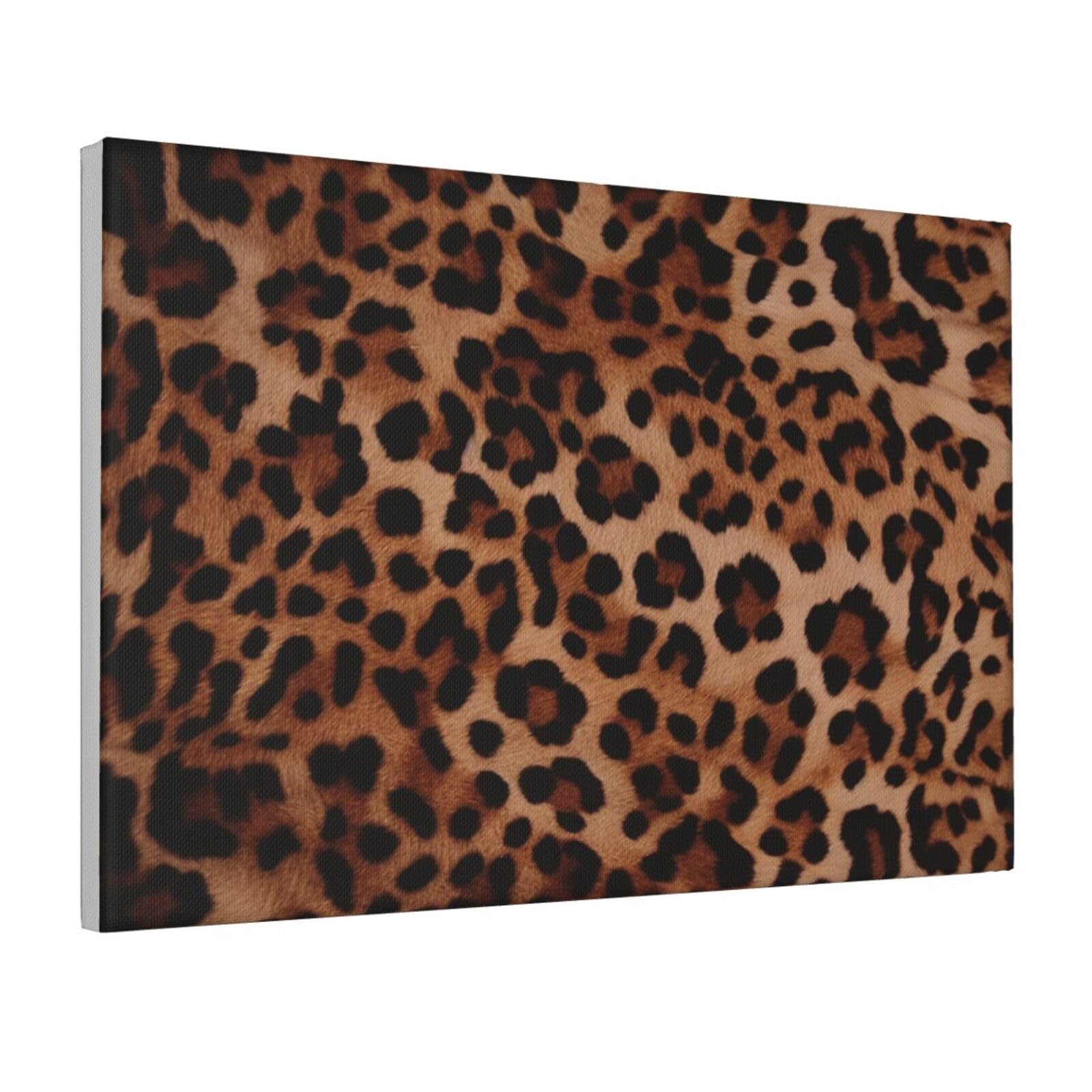 Framed Wall Art for Living Room Art Work, Leopard Print Picture Prints Modern Office Wall Paintings Poster Aesthetic Wall Decorations for Home Decor Ready To Hang 8"x12"