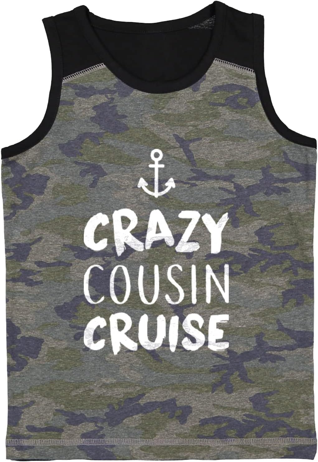 Crazy Cousin Cruise - Ship Vacation Youth Contrast Back Tank Top