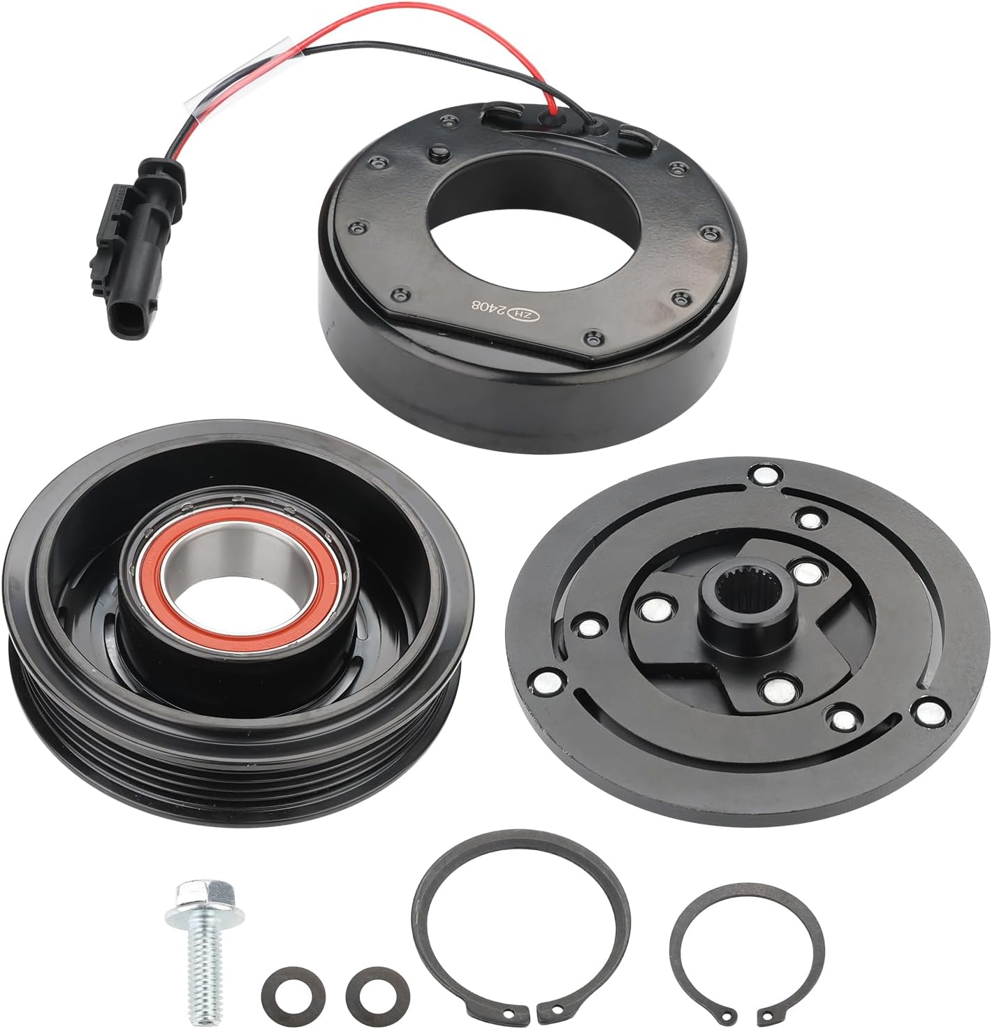 JDMON Air Conditioner AC Compressor Clutch Kit Compatible with Chevy Colorado Equinox GMC Canyon Terrain L4 2.5L 2015-2021 Replace 198299 23106025 23291879 23398670 84786601 84635623 84666664