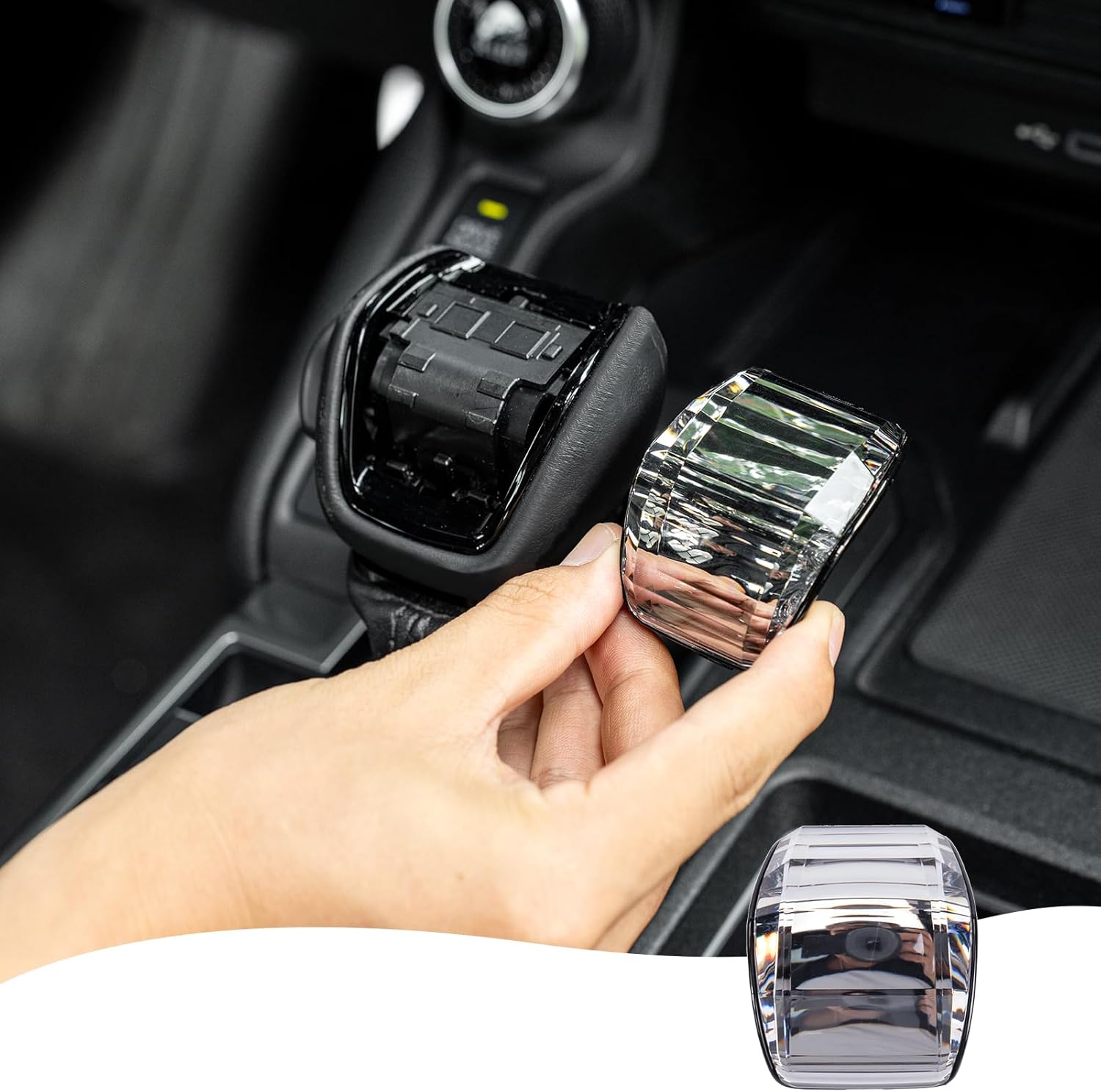 Replacement Crystal Shift Knob Cover for 2024-2025 2026 Toyota Land Cruiser 250 & 1958 Prado LC250 J250 Shift Lever Trim Cover Console Gear Knob Interior Modification Accessories