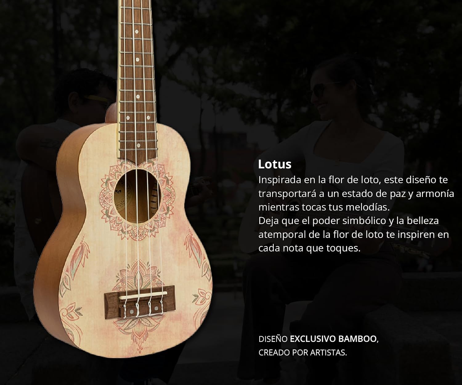 Bamboo Music Mandala Series Lotus Soprano Ukulele