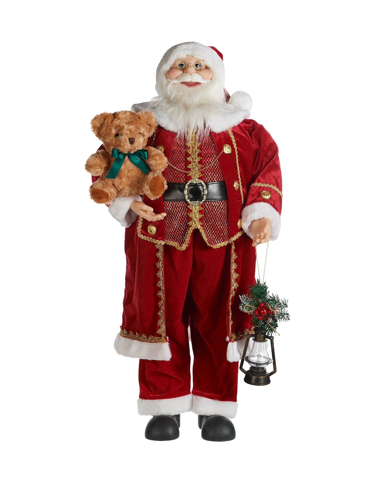 WeRChristmas Figurine de Père Noël, Rouge, 90 cm