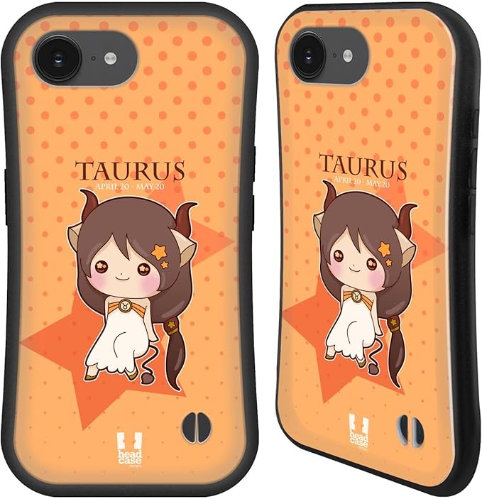 Head Case Designs Taurus Kawaii Zodiac Signs Hybrid Case Compatible with Apple iPhone 16e