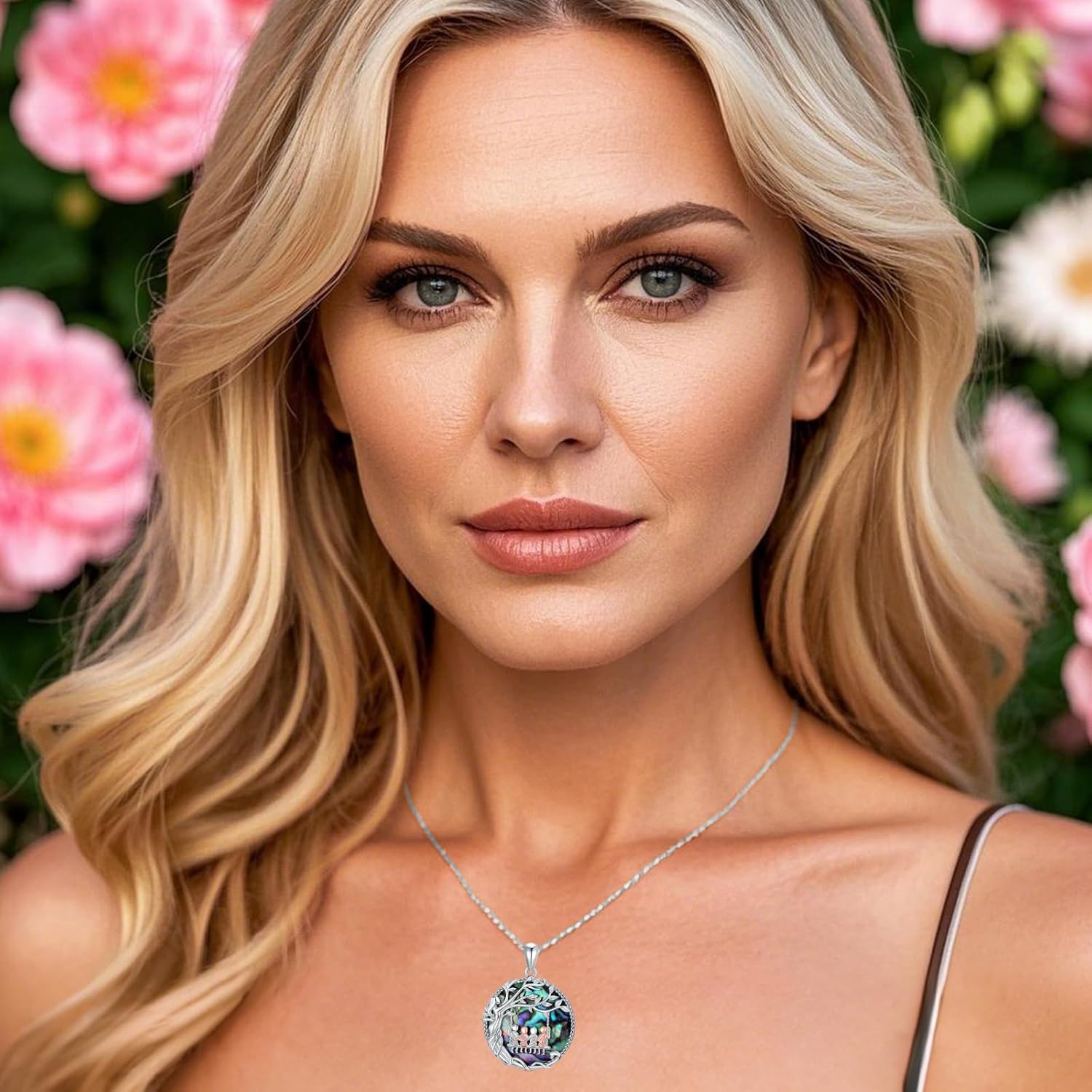 TOUPOP Gifts for Mom Mother and Daughter/Son Necklace 925 Sterling Silver Family Tree of Life Jewelry Valentines Day Birthday for Women Wife Grandma - Image 2