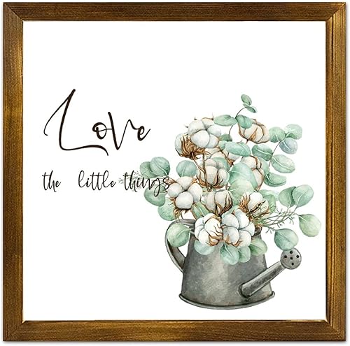 Letreros de madera con marco de flores blancas de Kapok con diseño de plantas botánicas cristianas para el hogar, decoración de pared vintage para