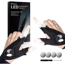 ThxToms Gifts for Men, LED Gloves with Lights for Dad Fishing Gifts [Energy Class A]