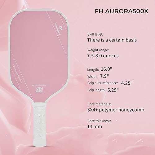 Miniatura 2 de Raqueta de pickleball FH-500 T700, raqueta de pickleball ofensiva de 0.551 in de grosor a dos manos, velocidad y control