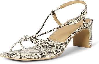 Amazon Essentials Womens Strappy Block Heel Sandals with Ankle Strap