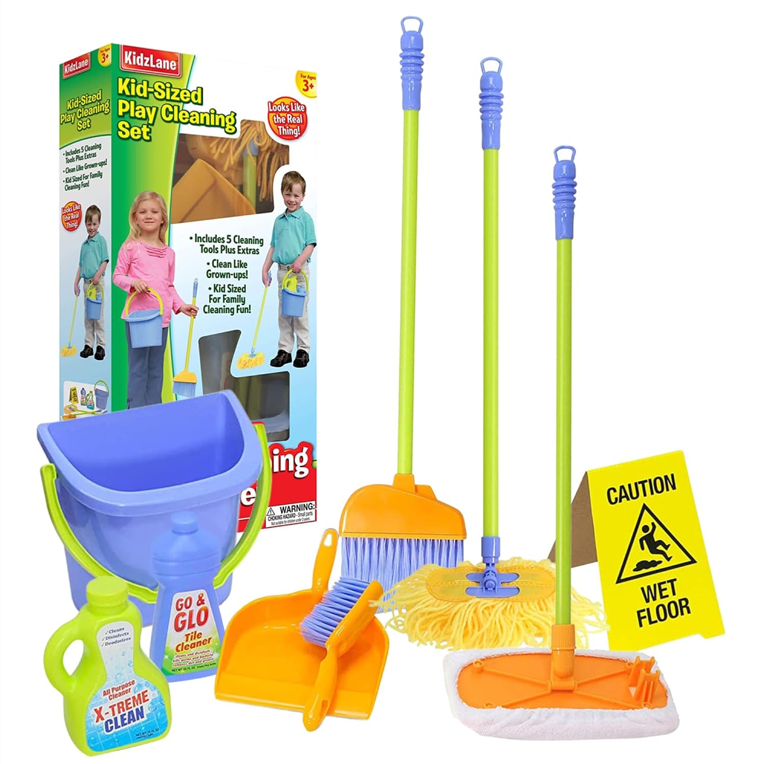 Kidzlane Kids Cleaning Toy Set with Realistic Tools