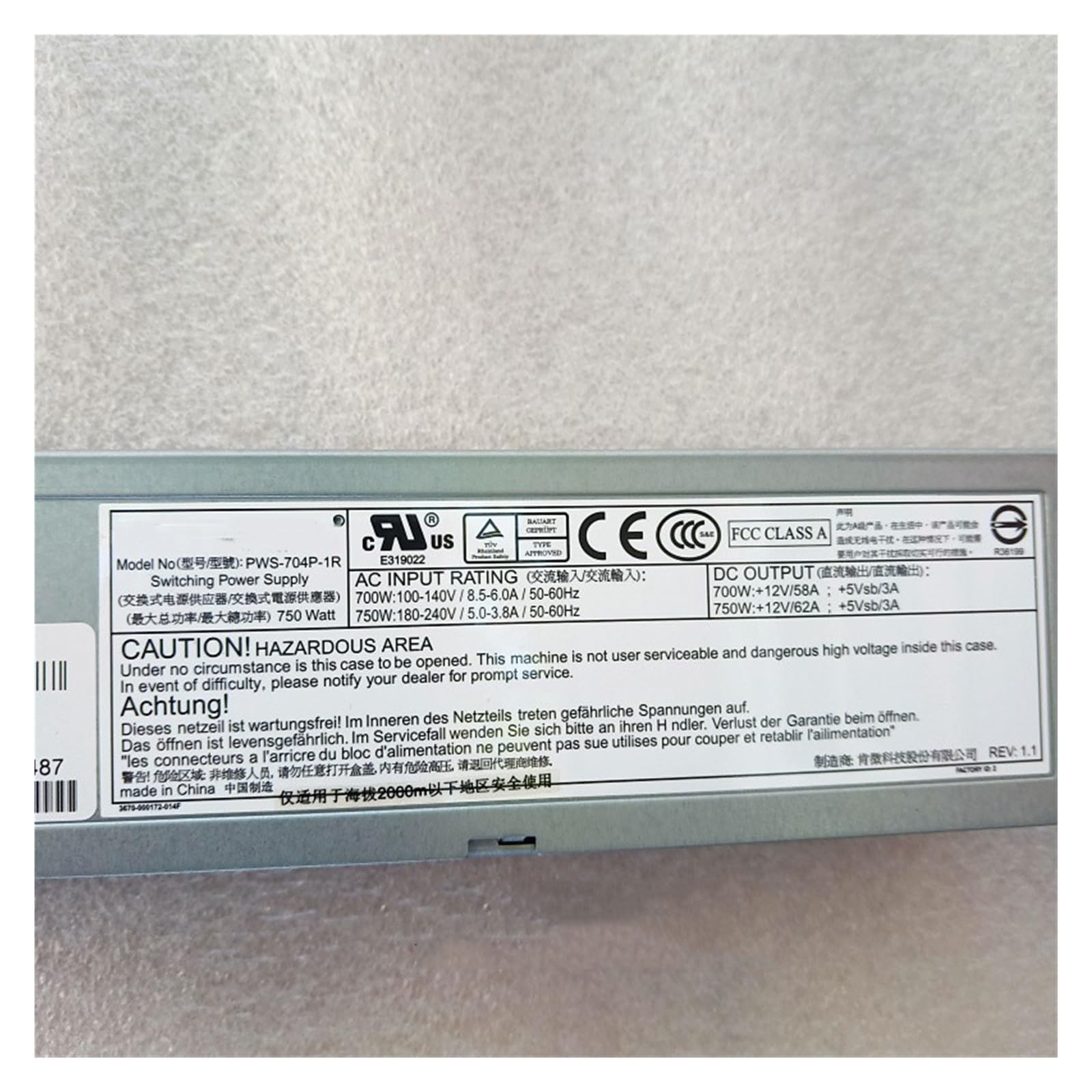 BACYDLPL Server Power Supply PWS-704P-1R 750W