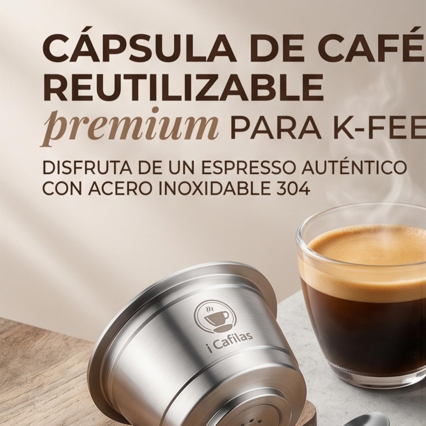 Capsules Café Réutilisables Inox, 2 Dosettes