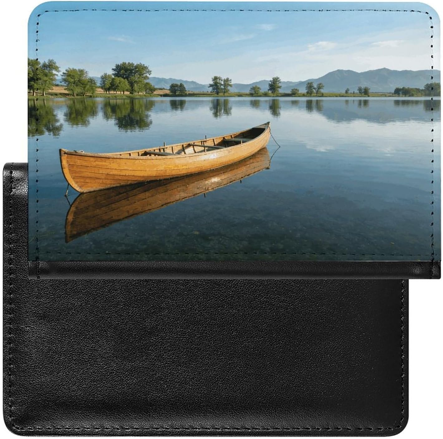 Canoe Lake Leather Passport Holder Cover