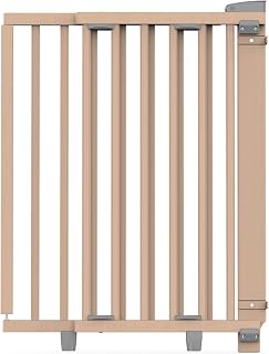 Geuther 2734+, barrière de sécurité pivotante pour porte ou escalier, 86-133 cm, à percer, certifiée TÜV/GS, bois non traité