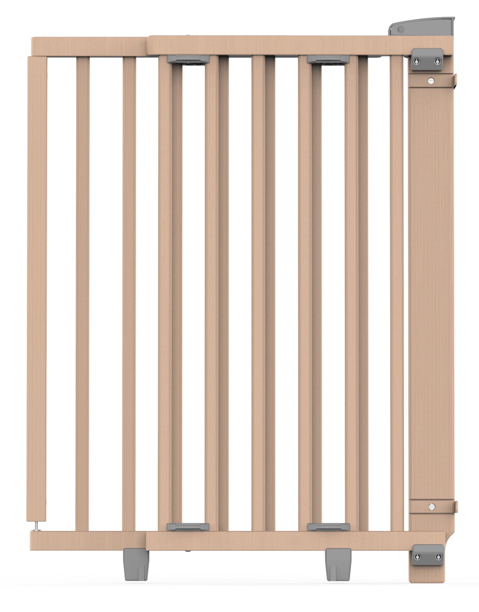 Geuther TÜV/GS zertifiziertes Türschutzgitter 58-133 cm | Treppenschutzgitter zum Bohren | Extra Hoch: 83 cm | Stufenlos einstellbar | Ohne Stolperfalle 2732