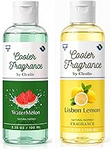 Air Cooler Fragrance Liquid – Long Lasting Cooling air Freshener for Desert & Personal Coolers | Eliminates Odor, Fresh Breeze Aroma | Home, Office & Shop (Watermelon + Libson Lemon)