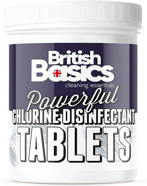 British Basics - Chlorine Disinfectant Tablets | For Hot Tubs, Spas and Pools | 200 Tablets 640g