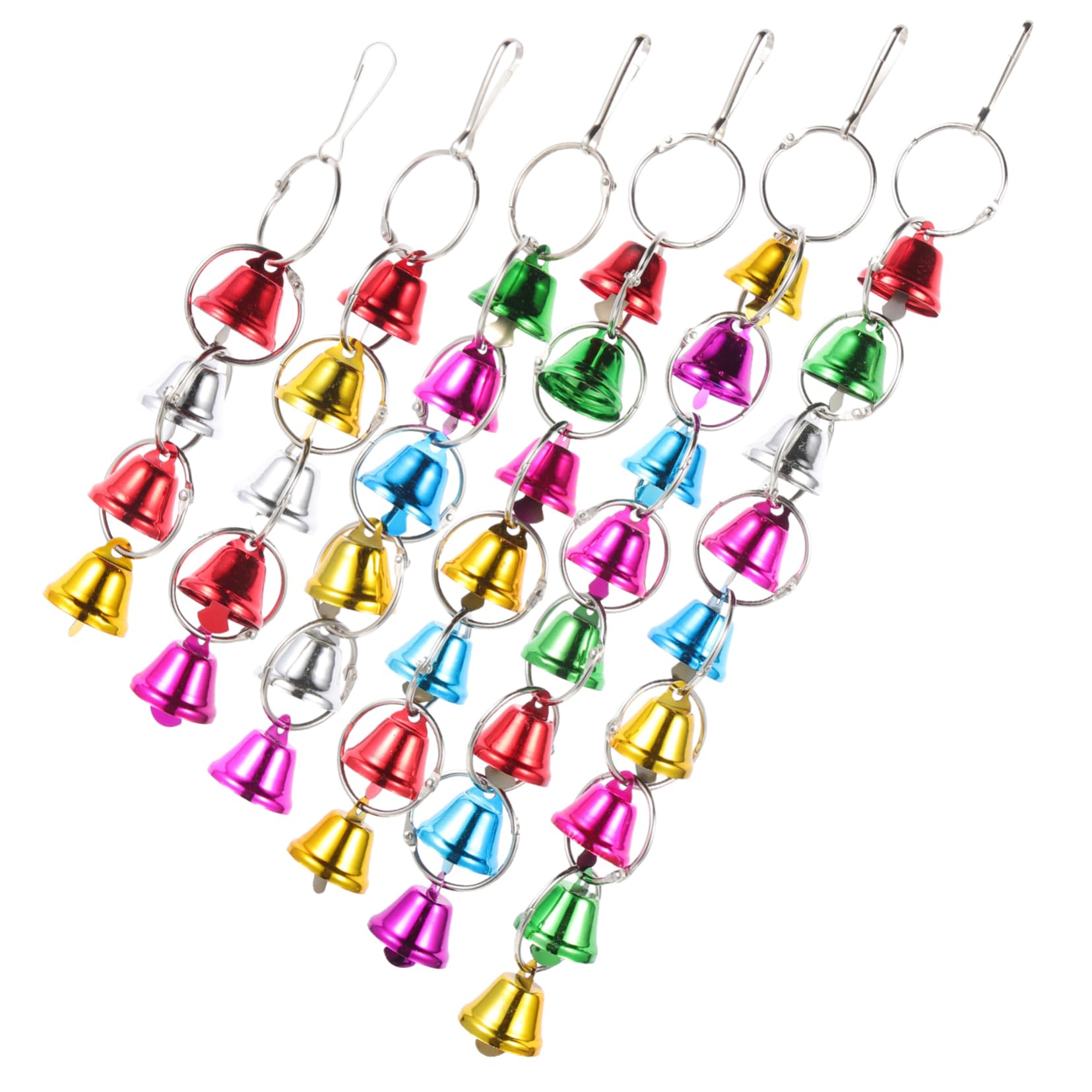 BESPORTBLE 12piezas Juguete para Aves Campanas Cuerda De Juguete para Periquitos y Loros Colgante De Diversión para Jaulas De Aves para Masticar y Jugar