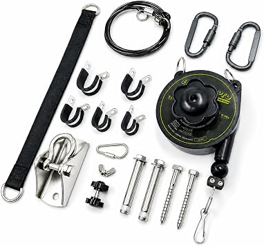 Tool Balancer,1.36.6 lbs Spring Balancerwith 79" Retractable Cable Adjustable Hanging Tool Holder for Workshop, Assembly Line, and Light Industrial Use