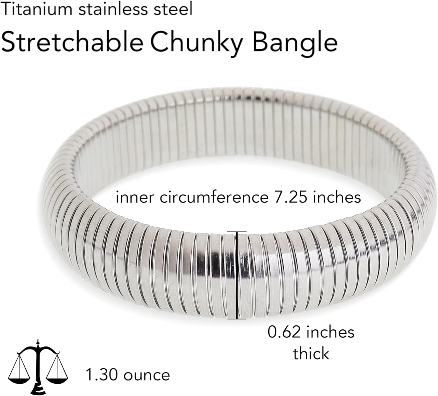 Chunky Snake Chain Bangle Bracelet for Woman, Stainless Steel Flexible Stretch Bracelets 20,16,12,10,8mm Bangles Trendy Jewelry Gifts - Image 5