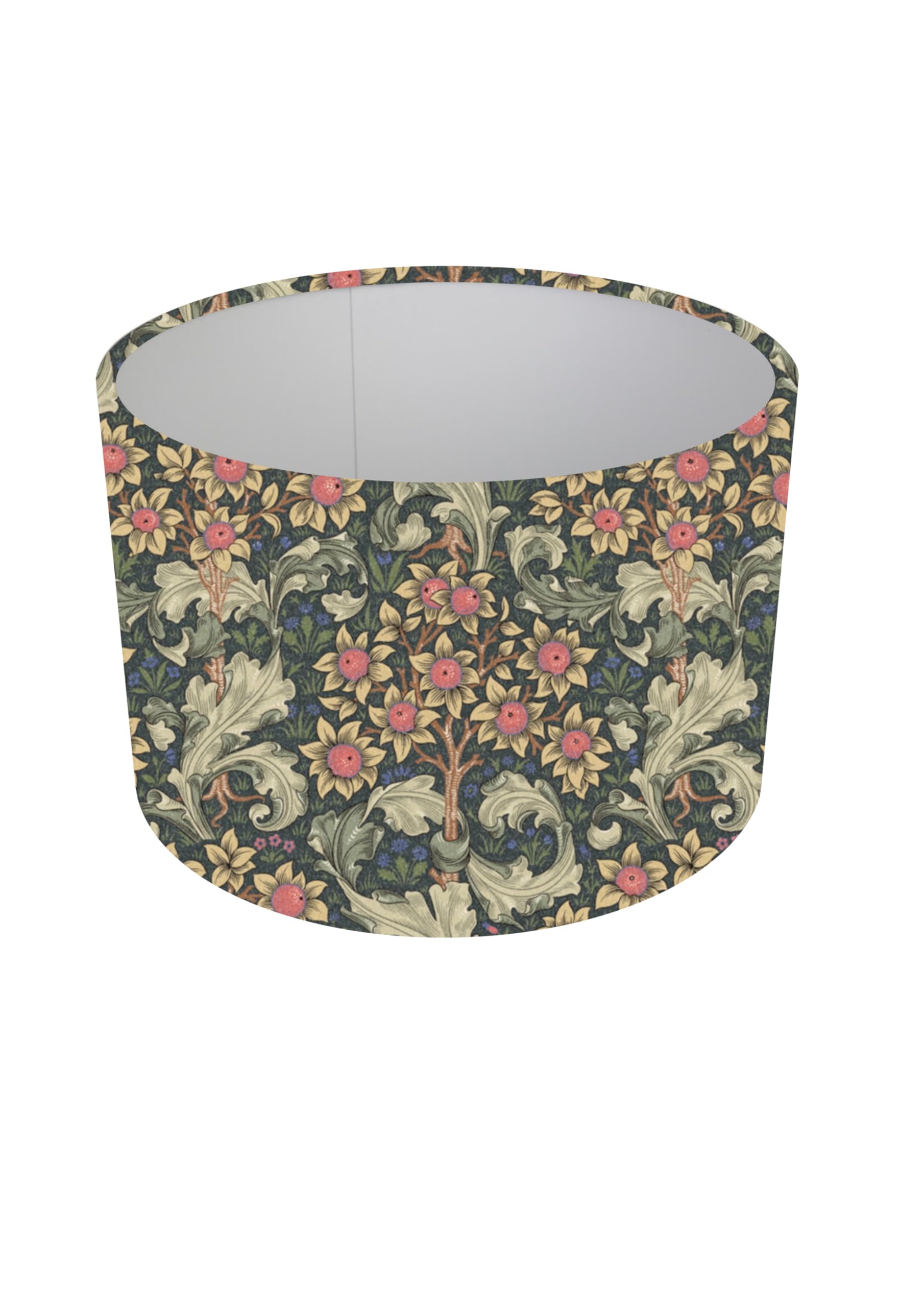 Kushade Green, Red And Yellow 20Cm (Diameter 8" X Height 7") William Morris Orchid Nightshade Table Lamp Shade
