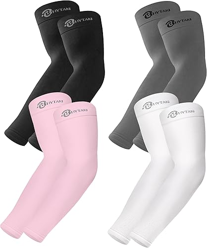 Miniatura 36 de BHYTAKI Mangas de Protección Solar UV, Mangas de Compresión de Brazo con Enfriamiento UPF 50 para Deportes para Hombre Mujer Adolescente