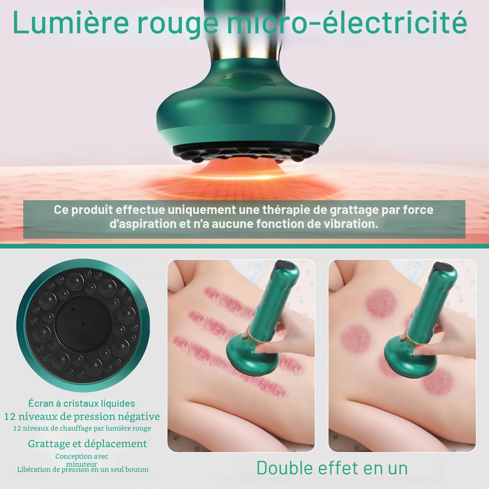 Appareil de Massage à Bulles électrique,Appareil de Massage Anti-cellulite pour Jambes/Ventre/Mains,Appareil Anti-cellulite, Appareil de Drainage Lymphatique avec 12 Programmes et 4 Modes