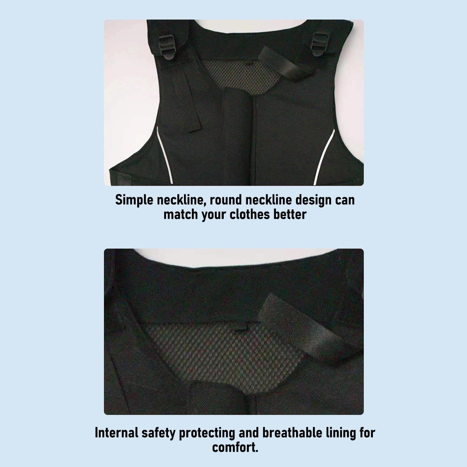 Chaleco ecuestre protector de seguridad para equitación con espuma EVA que absorbe los golpes, transpirable, diseño de correa ajustable para hombres y mujeres, carreras al aire libre
