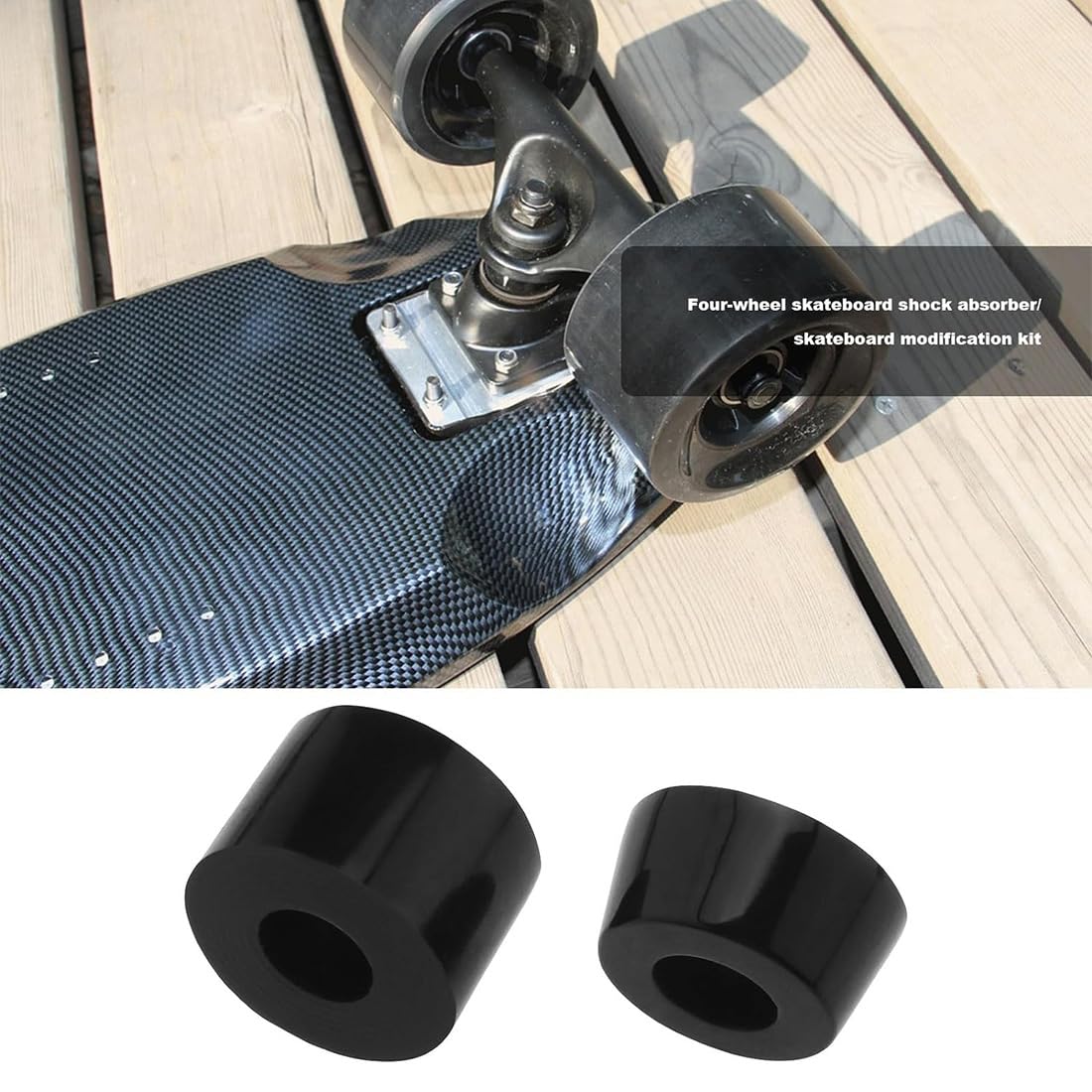 Bujes para Camiones de Longboard Set de 4, Accesorios Skate con Amortiguación PU