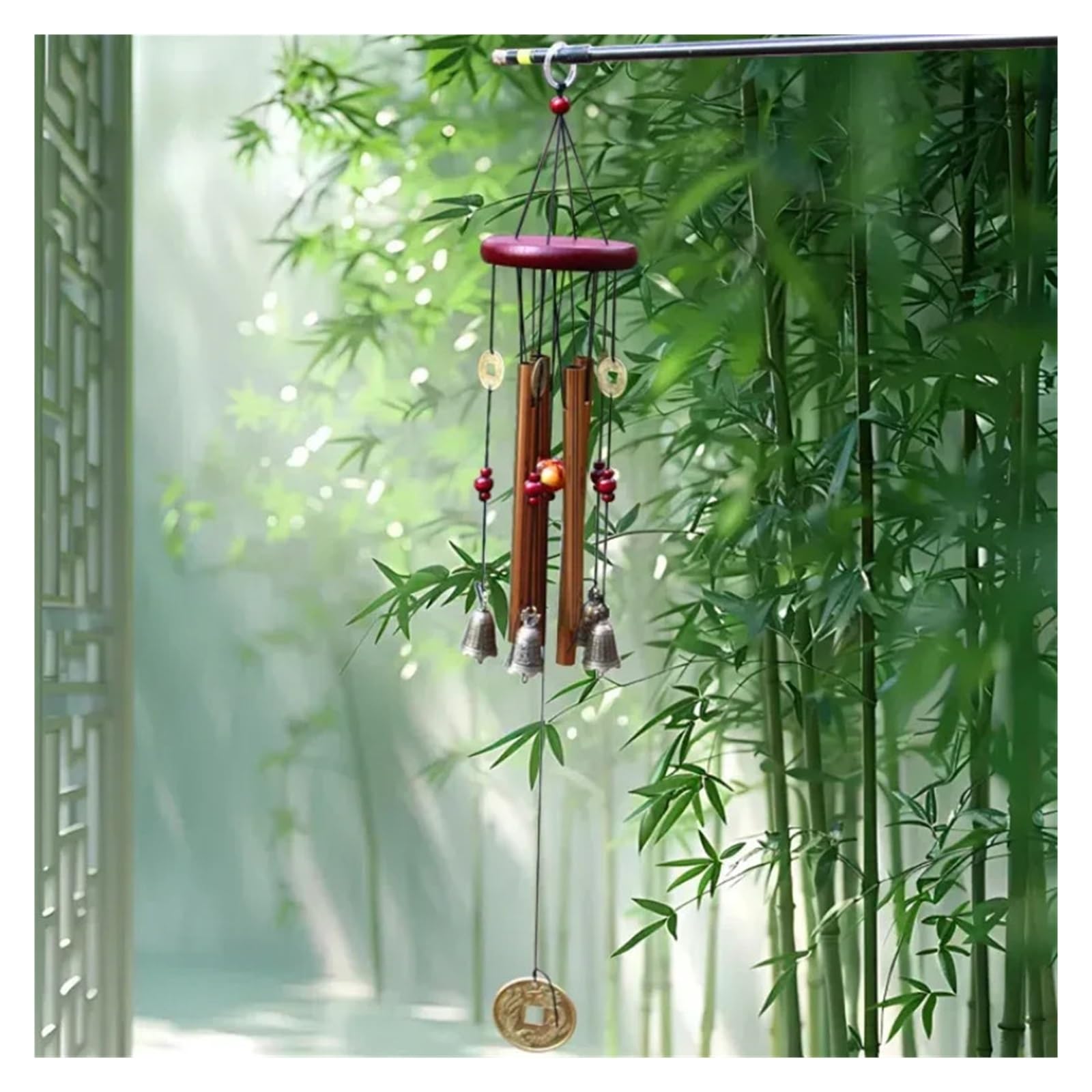 Rtbvghjik One Color Large Wind Chime Tubes Bells Metal Church Bell Outdoor Garden Home Decor Hanging Symbol Of Good Luck For Patio, Balcony & Yard Decoration