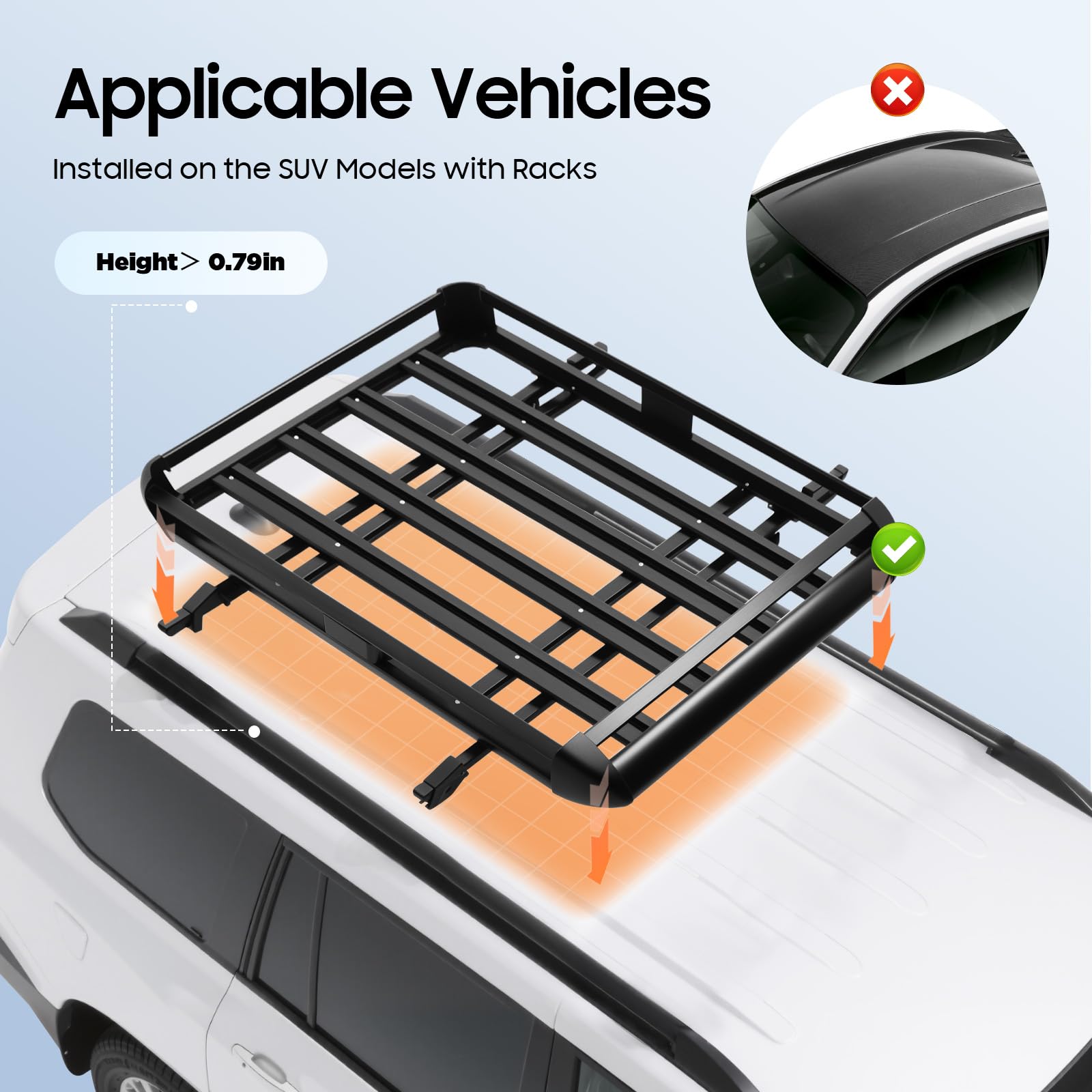 Portaequipajes Universales De Aluminio Ajustables Con Rieles De Techo Ligeros Para Modelos SUV Con Portaequipajes Incorporados Capacidad De Carga 150 Kg