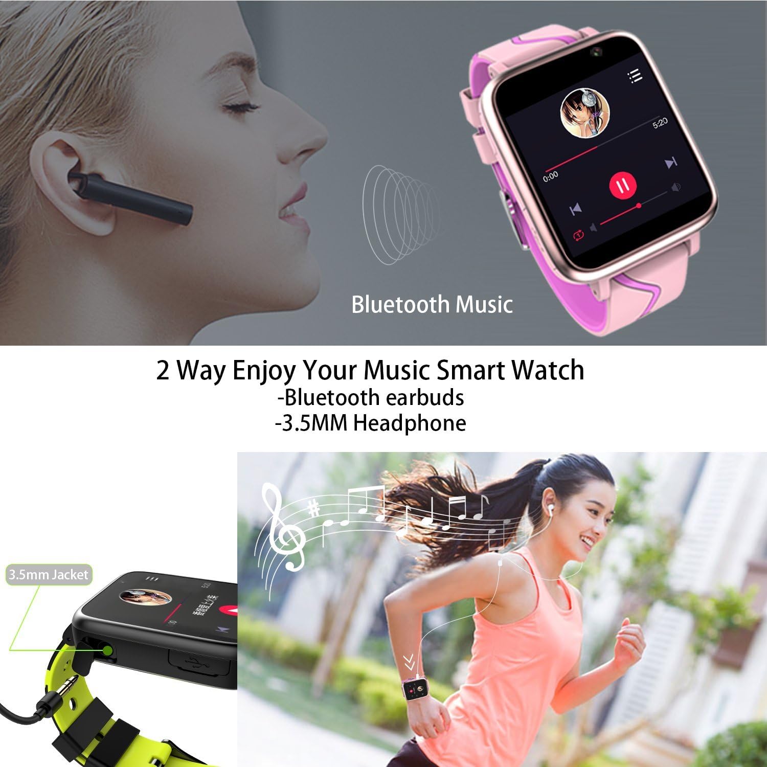 Orologio Telefono Musica Bambini - Lettore MP3 Smartwatch Phone con LBS Tracker SOS Fotocamera Chat Vocale Torcia Pedometro per Regalo Ragazzo Ragazza 4-15 Compatibile con iOS/Android,Rosa/Porpora Orologio Telefono Musica Bambini - Lettore MP3 Smartwatch Phone con LBS Tracker SOS Fotocamera Chat Vocale Torcia Pedometro per Regalo Ragazzo Ragazza 4-15 Compatibile con iOS/Android,Rosa/Porpora