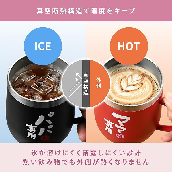【CREA贈り物バイブル掲載】fresia(フリージア) マグカップ 母の日 父の日 プレゼント ペア ギフト 両親 父親 母親 誕生日プレゼント 結婚記念日 タンブラー グラス コップ (パパ専用 ママ専用) (パパ専用 ママ専用) - 4