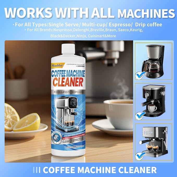 Solución descalcificadora para cafetera espresso 16.9 oz miniatura 5