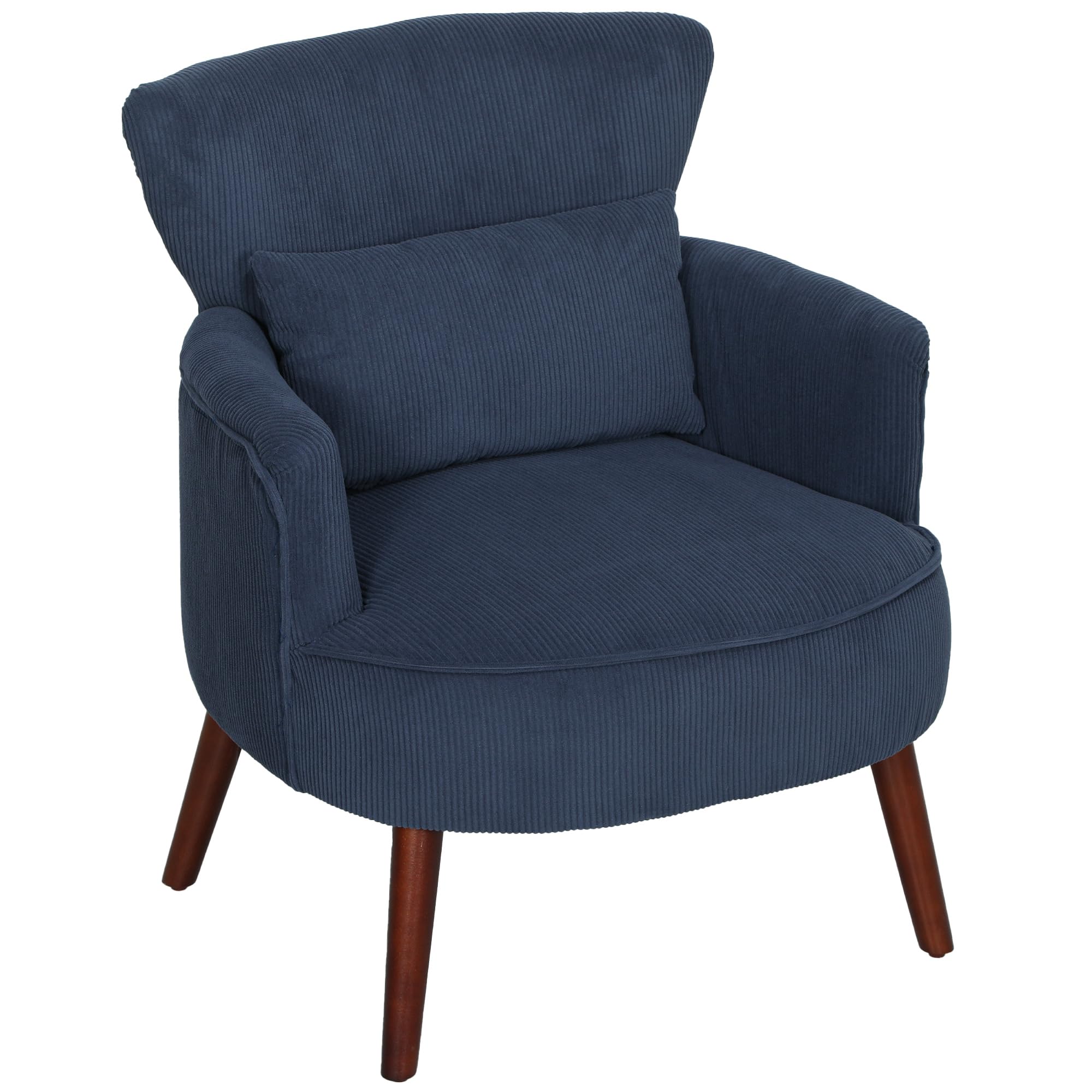 Homcom Armchair With Padded Seat And Backrest For Living Room, Blue