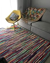 سجادة كبيرة الوان متعددة مقاس 2X3 صناعة يدوية، قطن، كبير2*3