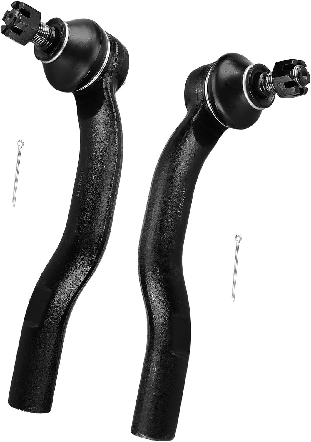 2pc Front Outer Tie Rod Ends for Toyota Avalon 2005-2012/ Camry 2004-2011/ Solara 2004-2008, Steering Tie Rod End Kit for Lexus ES330 2004-2006/ ES350 2007-2012, ES80602 ES80603 Tie Rod Ends