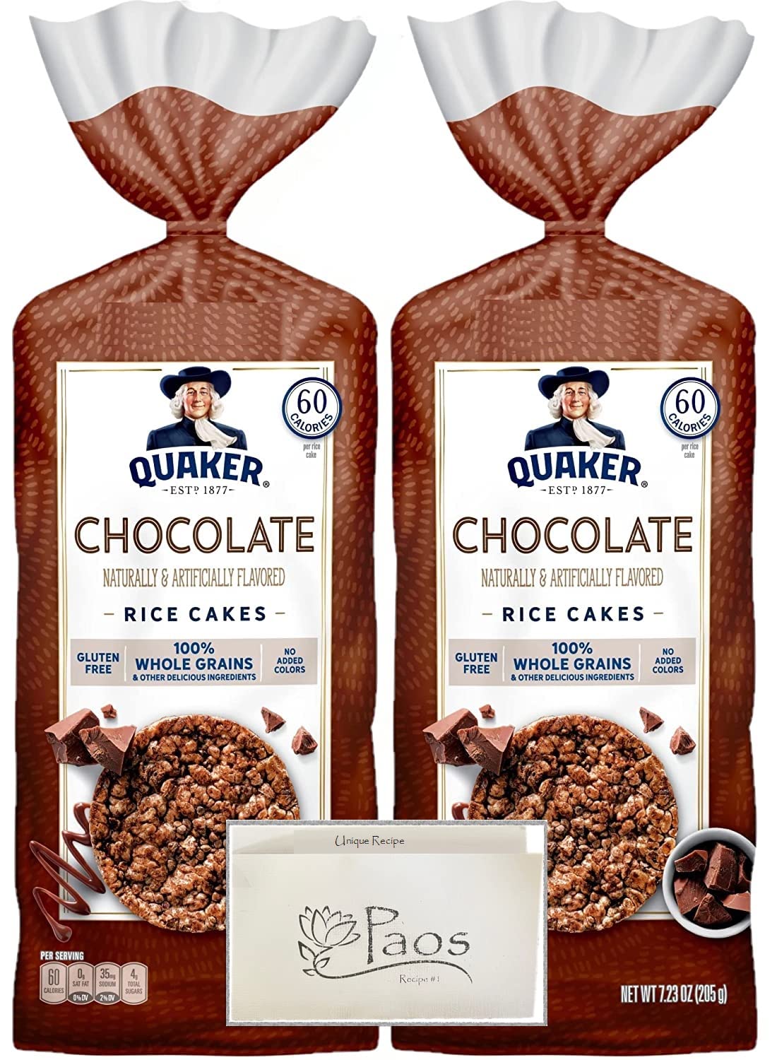 Paos Quaker Rice Cakes Variety Pack Bundle with Recipe