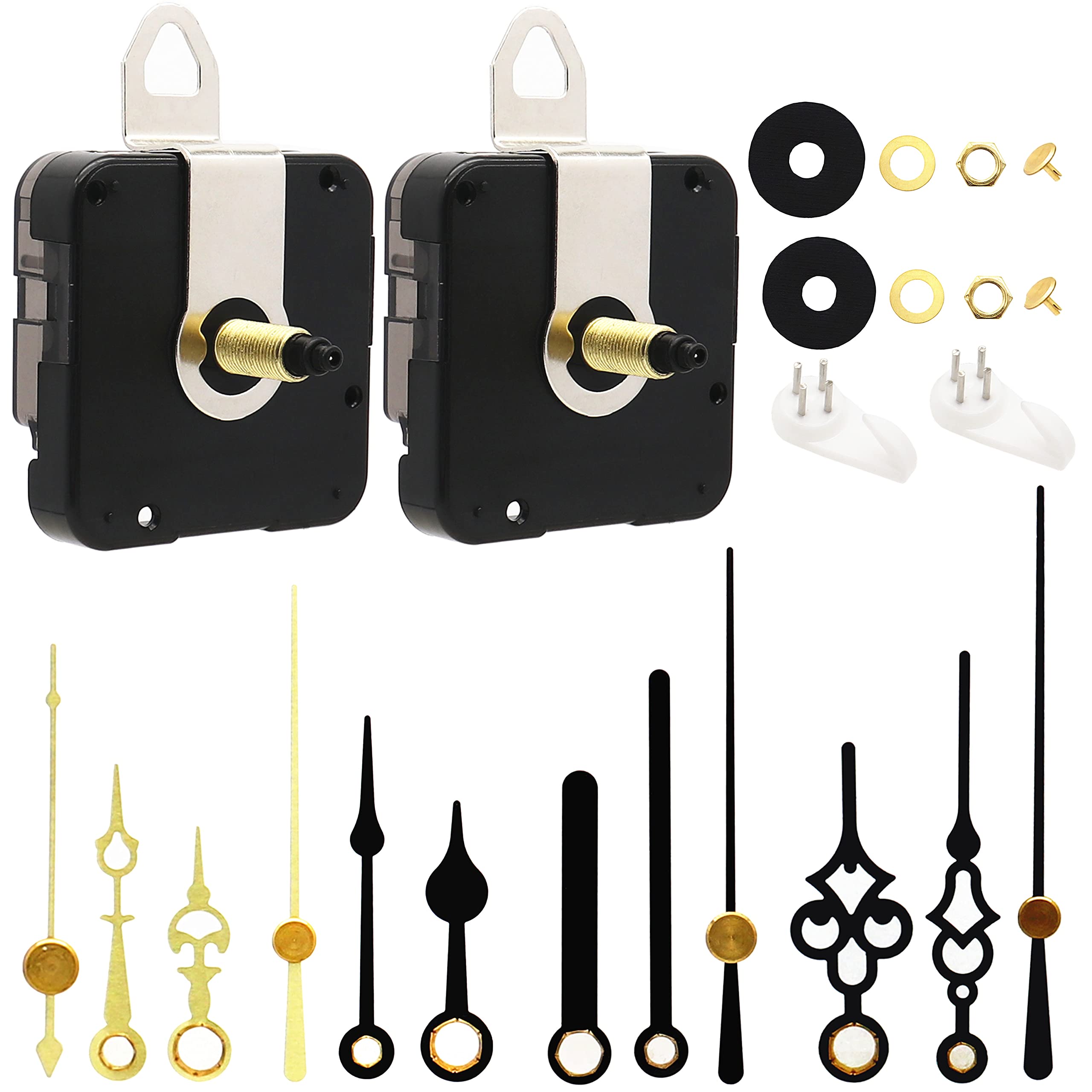Amazon.com: YOUNGTOWN 2 Pack Silent Sweep Clock Movement with 4