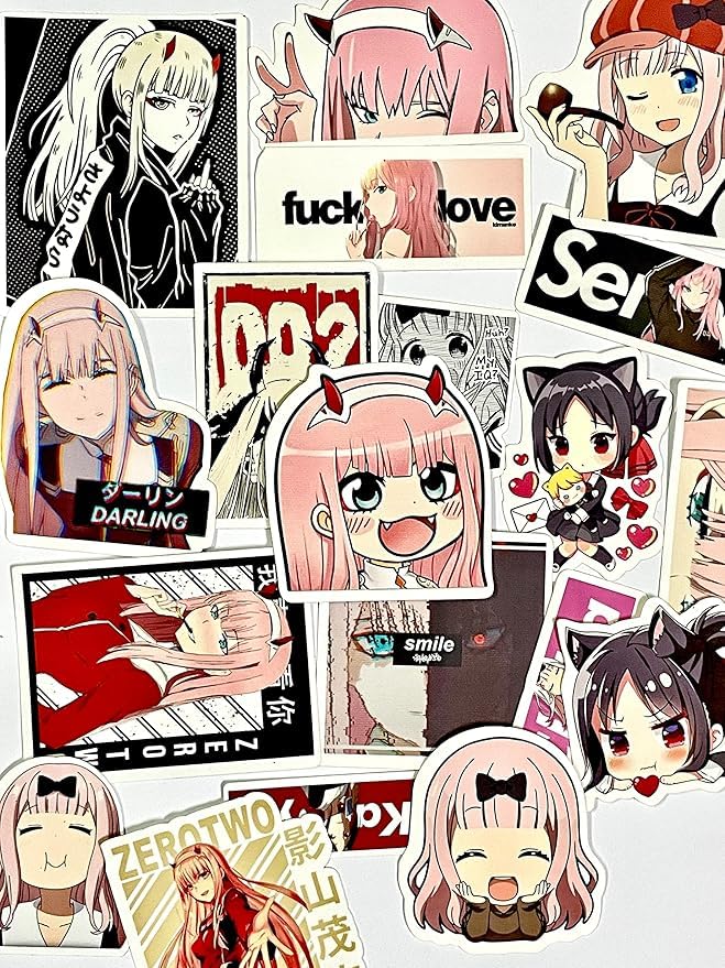 Image of Zero Two Laptop Stickers Pack of 25 Stickers Perfect for Laptops /Mobile /Guitar etc. (Zero Two)